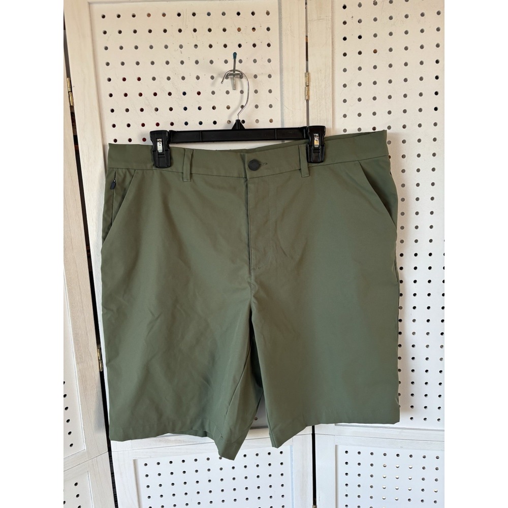 32 Degrees Cool Mens 36 Green Shorts Performance Active Casual Polyester Outdoor